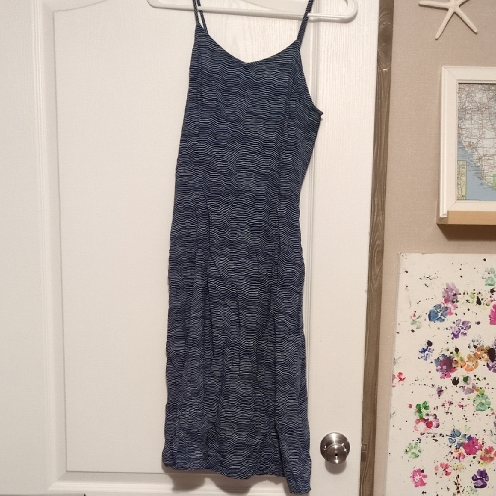 Old Navy Blue Gray Spaghetti Strap Slip Dress
